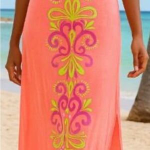 Lilly Pulitzer Coral and Pink Swim Cover-Up